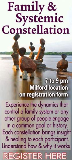 Family Constellation group meets on the select Friday at 7 pm in Milford, CT. T